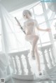 蠢沫沫 Cosplay 2B 白婚纱